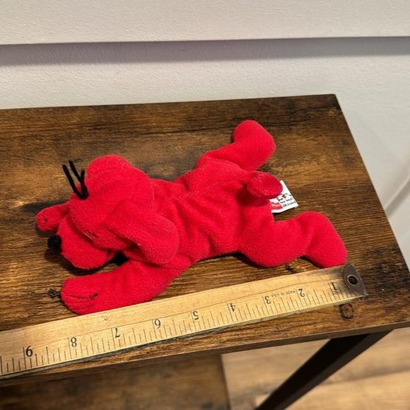 Vintage Clifford The Big Red Dog Plush Beanie Scholastic Side Kicks 8" - Picture 7 of 7